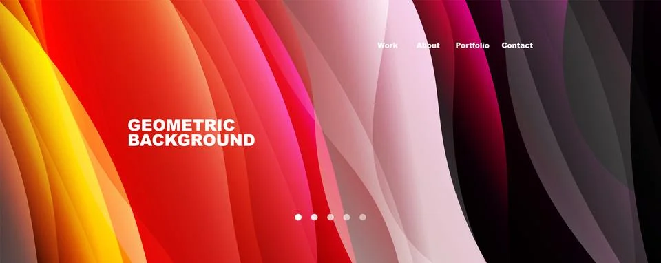 Trendy simple fluid color gradient abstract background with dynamic wave line イラスト素材