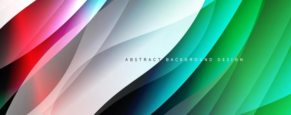 Trendy simple fluid color gradient abstract background with dynamic wave line Illustrazione stock