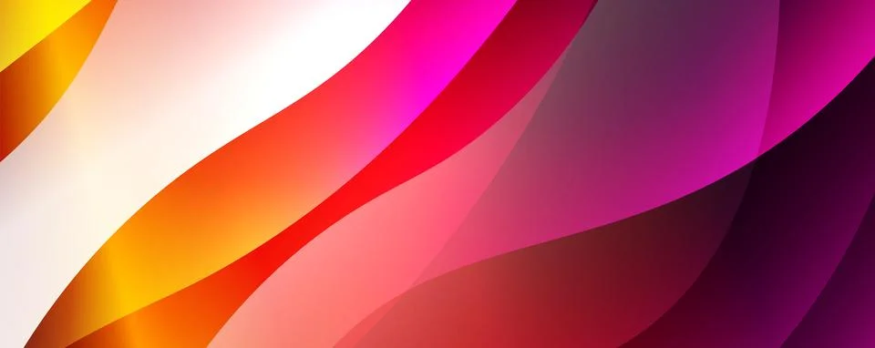 Trendy simple fluid color gradient abstract background with dynamic wave line イラスト素材