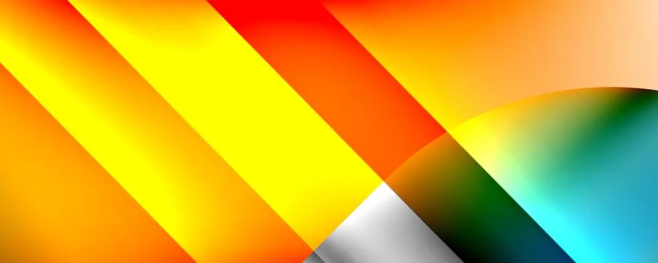 Trendy simple fluid color gradient abstract background with dynamic line effect Stock Illustration