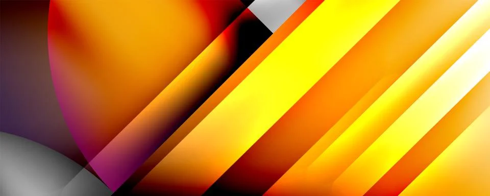 Trendy simple fluid color gradient abstract background with dynamic line effect Stock Illustration