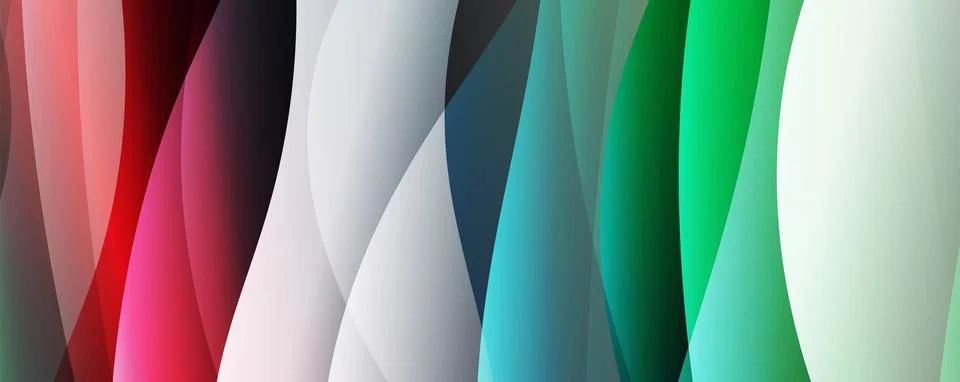 Trendy simple fluid color gradient abstract background with dynamic wave line イラスト素材