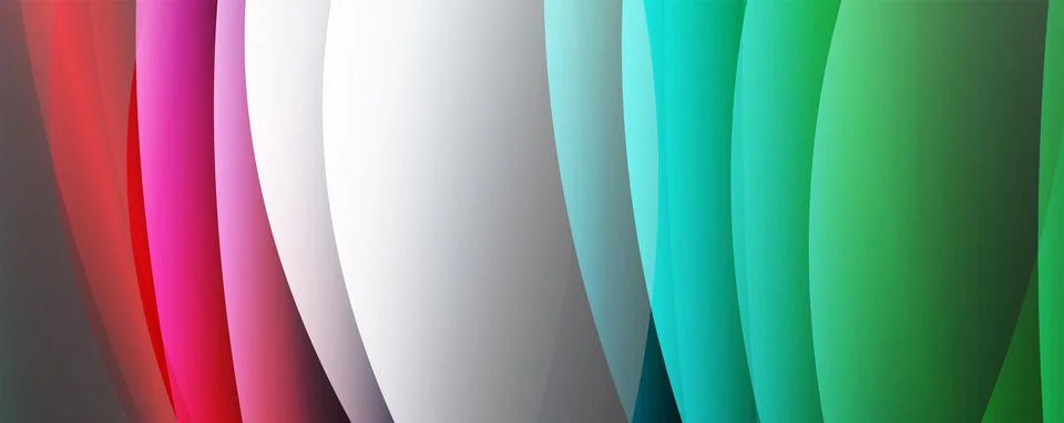 Trendy simple fluid color gradient abstract background with dynamic wave line Stock Illustration
