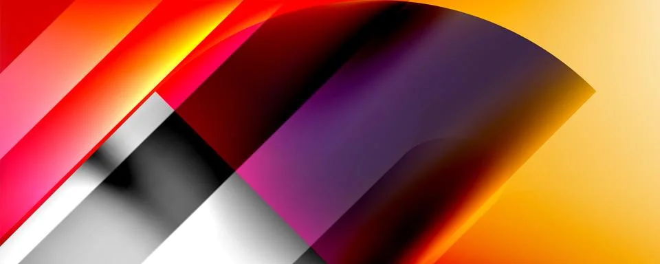 Trendy simple fluid color gradient abstract background with dynamic line effect Stockillustratie