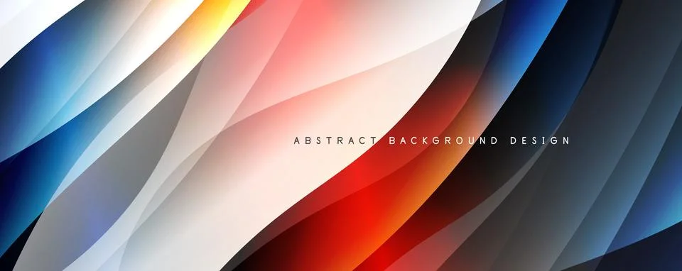 Trendy simple fluid color gradient abstract background with dynamic wave line Illustrazione stock