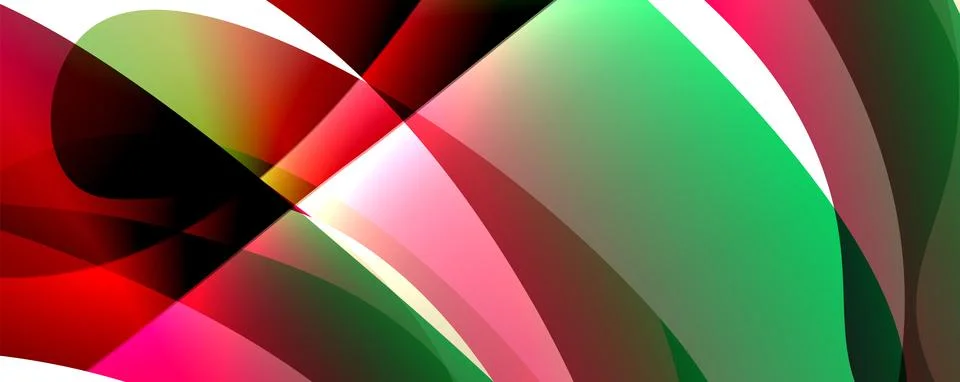 Trendy simple fluid color gradient abstract background with dynamic wave line イラスト素材