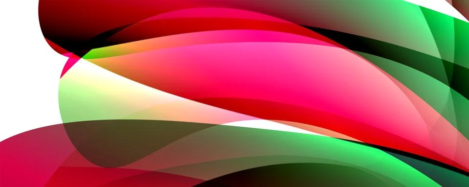Trendy simple fluid color gradient abstract background with dynamic wave line イラスト素材