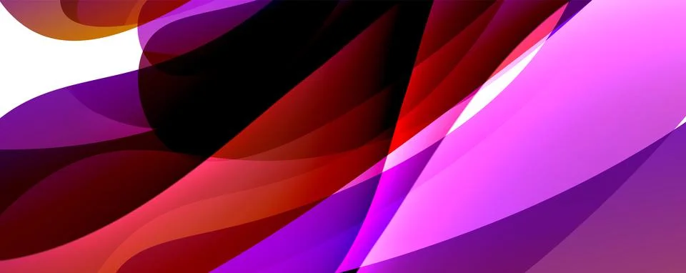 Trendy simple fluid color gradient abstract background with dynamic wave line イラスト素材