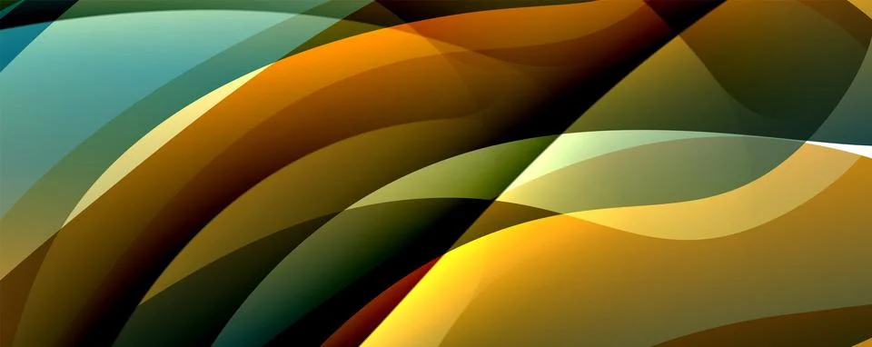Trendy simple fluid color gradient abstract background with dynamic wave line イラスト素材