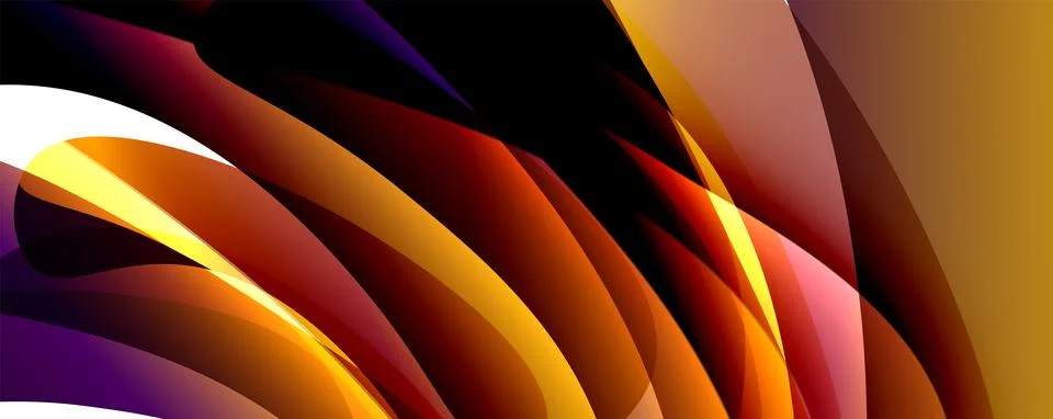 Trendy simple fluid color gradient abstract background with dynamic wave line Illustrazione stock