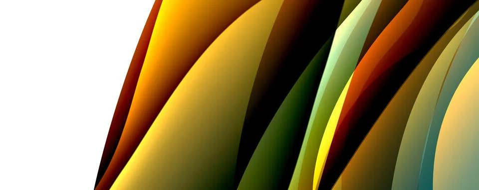 Trendy simple fluid color gradient abstract background with dynamic wave line Stock Illustration