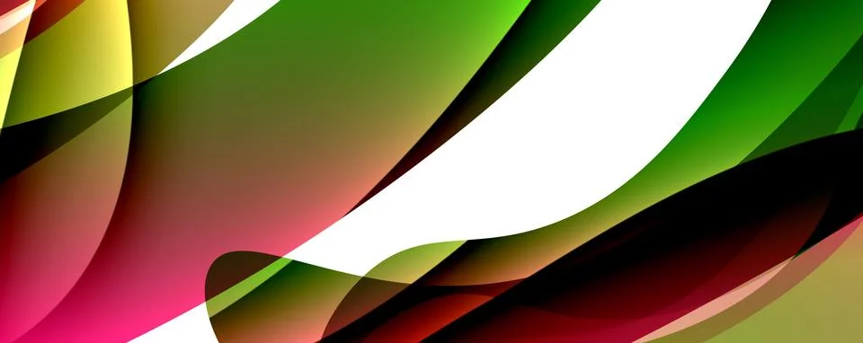 Trendy simple fluid color gradient abstract background with dynamic wave line イラスト素材