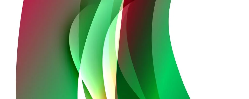 Trendy simple fluid color gradient abstract background with dynamic wave line Illustrazione stock