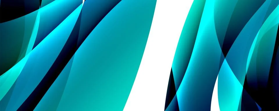 Trendy simple fluid color gradient abstract background with dynamic wave line イラスト素材