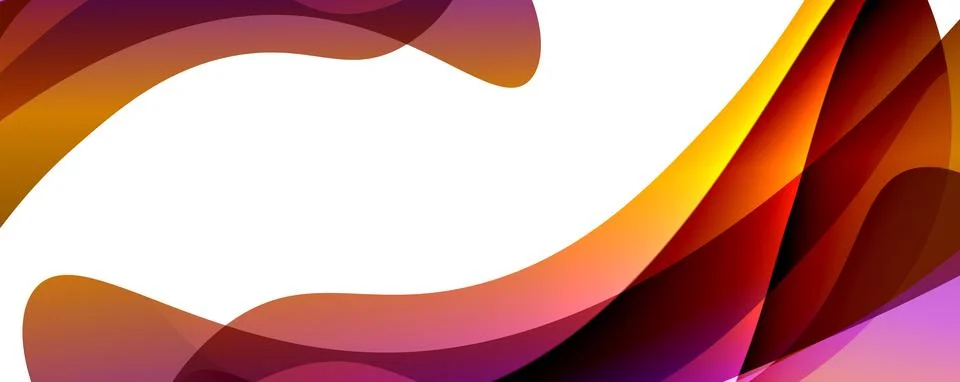 Trendy simple fluid color gradient abstract background with dynamic wave line イラスト素材