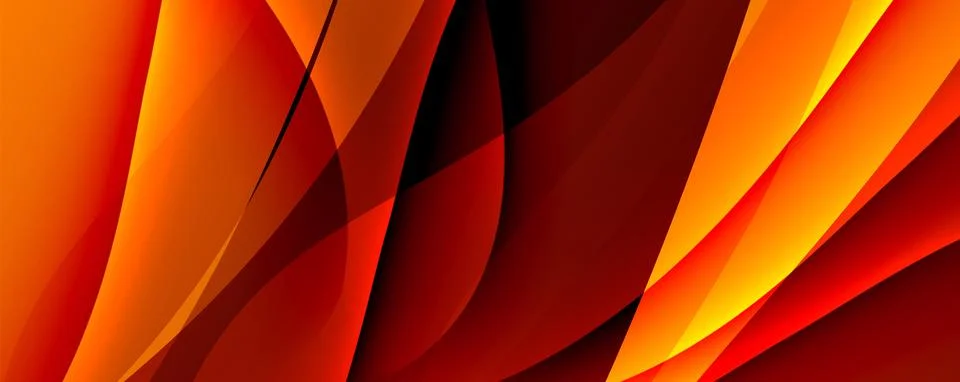 Trendy simple fluid color gradient abstract background with dynamic wave line Stock Illustration