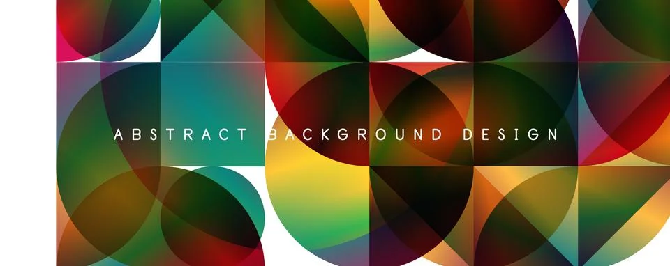 Trendy simple fluid color gradient abstract background with circles and shapes Ilustración de archivo