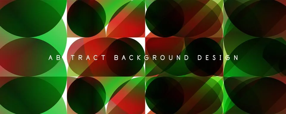 Trendy simple fluid color gradient abstract background with circles and shapes Stock Illustration