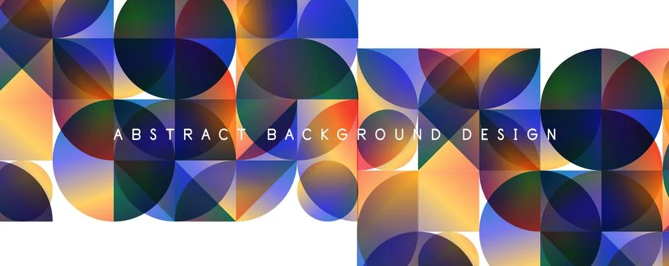 Trendy simple fluid color gradient abstract background with circles and shapes Illustrazione stock