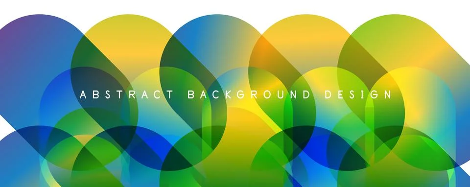Trendy simple fluid color gradient abstract background with circles and shapes Illustrazione stock