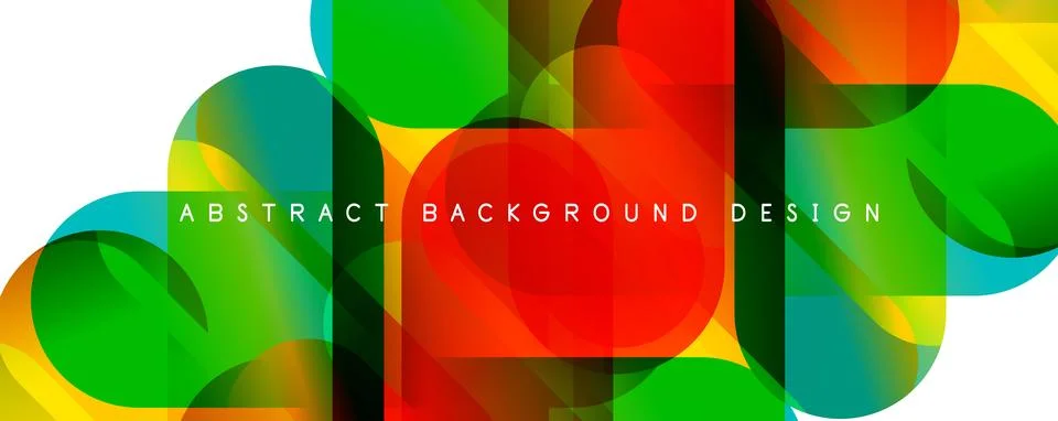 Trendy simple fluid color gradient abstract background with circles and shapes Illustrazione stock