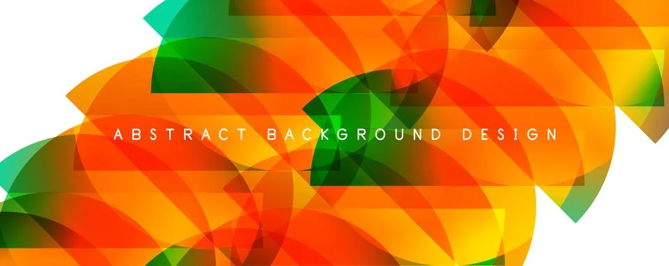 Trendy simple fluid color gradient abstract background with circles and shapes Stock Illustration