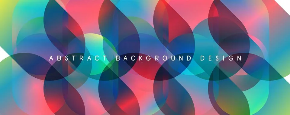 Trendy simple fluid color gradient abstract background with circles and shapes Illustrazione stock