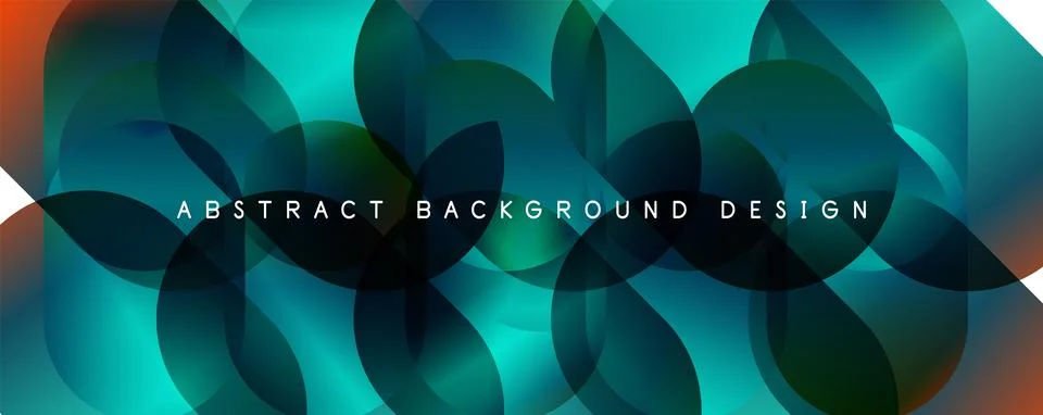 Trendy simple fluid color gradient abstract background with circles and shapes Illustrazione stock