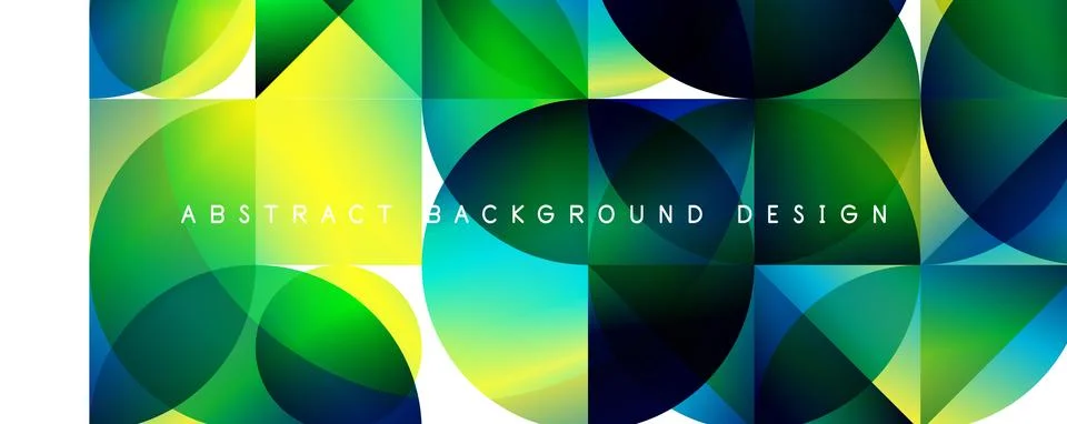 Trendy simple fluid color gradient abstract background with circles and shapes Stock Illustration