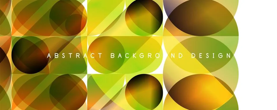 Trendy simple fluid color gradient abstract background with circles and shapes Illustrazione stock