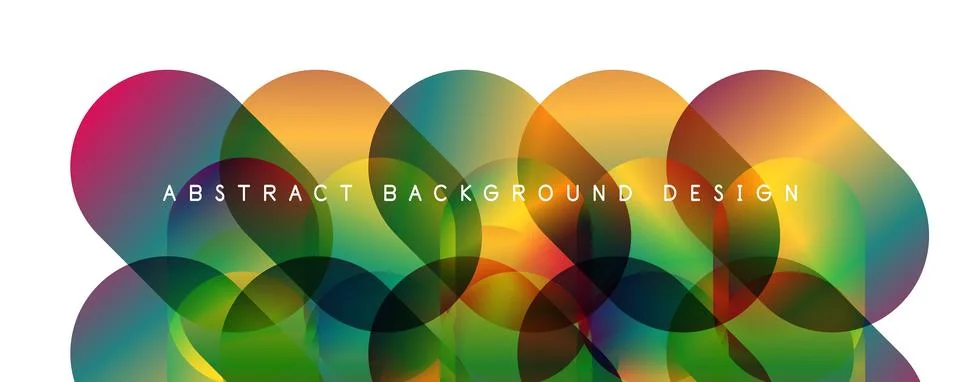 Trendy simple fluid color gradient abstract background with circles and shapes Stock Illustration