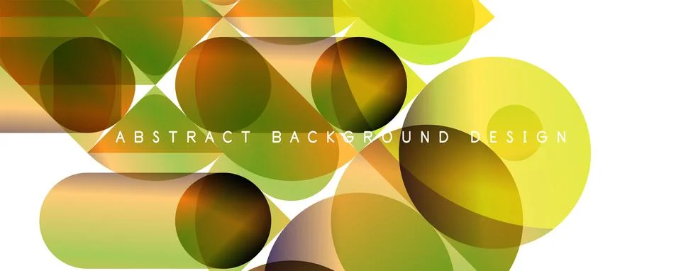 Trendy simple fluid color gradient abstract background with circles and shapes Illustrazione stock