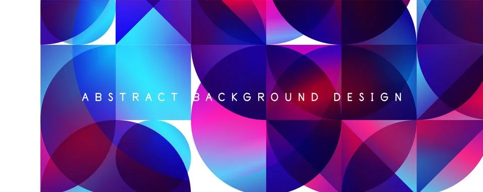 Trendy simple fluid color gradient abstract background with circles and shapes Illustrazione stock