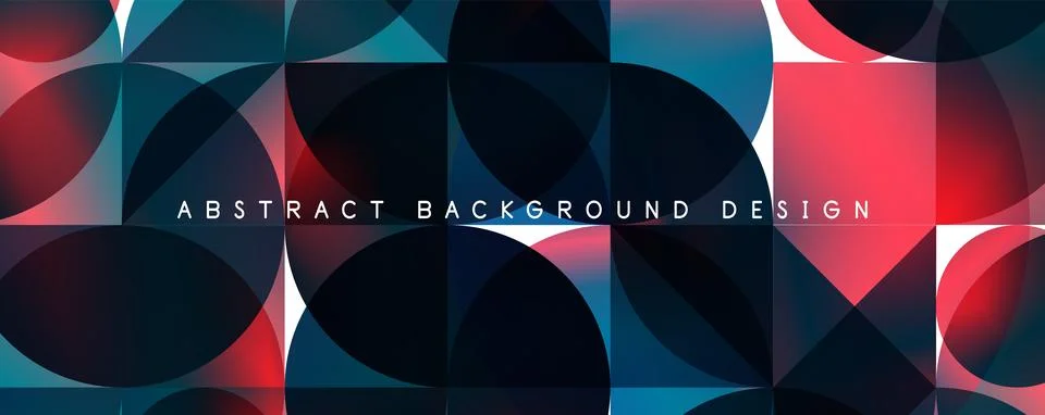 Trendy simple fluid color gradient abstract background with circles and shapes Stock Illustration