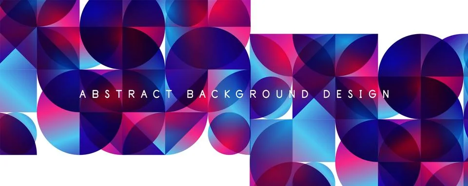 Trendy simple fluid color gradient abstract background with circles and shapes Illustrazione stock