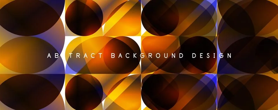 Trendy simple fluid color gradient abstract background with circles and shapes Stock Illustration