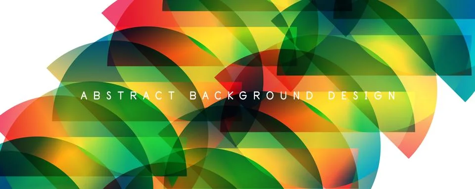 Trendy simple fluid color gradient abstract background with circles and shapes Stock Illustration