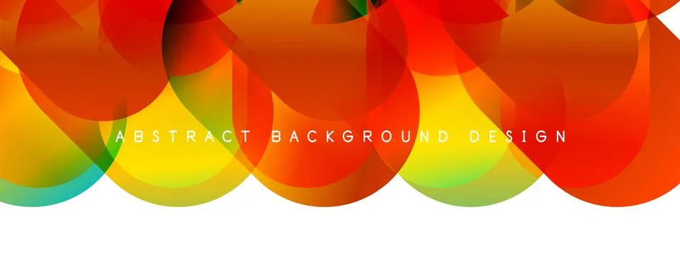 Trendy simple fluid color gradient abstract background with circles and shapes Stock Illustration