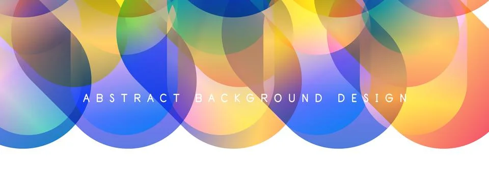 Trendy simple fluid color gradient abstract background with circles and shapes Stock Illustration