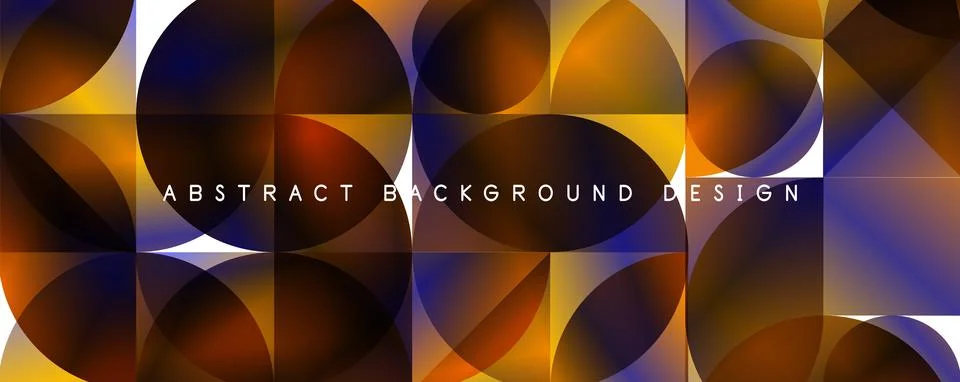 Trendy simple fluid color gradient abstract background with circles and shapes Stock Illustration