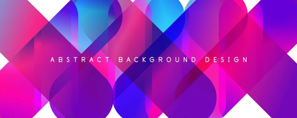 Trendy simple fluid color gradient abstract background with circles and shapes Stock Illustration
