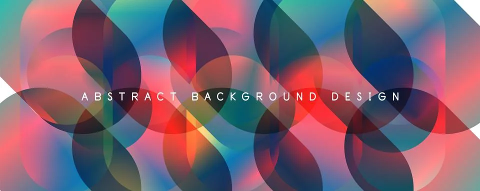 Trendy simple fluid color gradient abstract background with circles and shapes Illustrazione stock