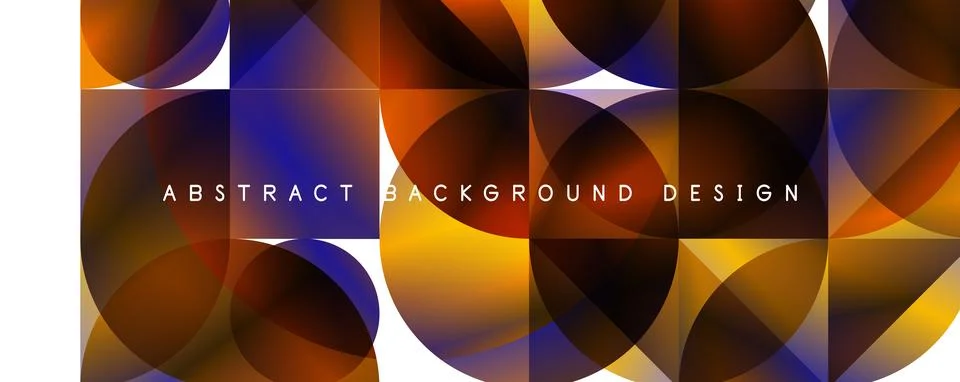 Trendy simple fluid color gradient abstract background with circles and shapes Stock Illustration