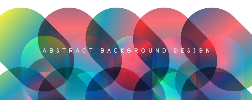 Trendy simple fluid color gradient abstract background with circles and shapes Ilustración de archivo