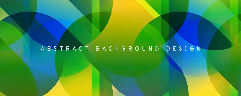 Trendy simple fluid color gradient abstract background with circles and shapes Stock Illustration