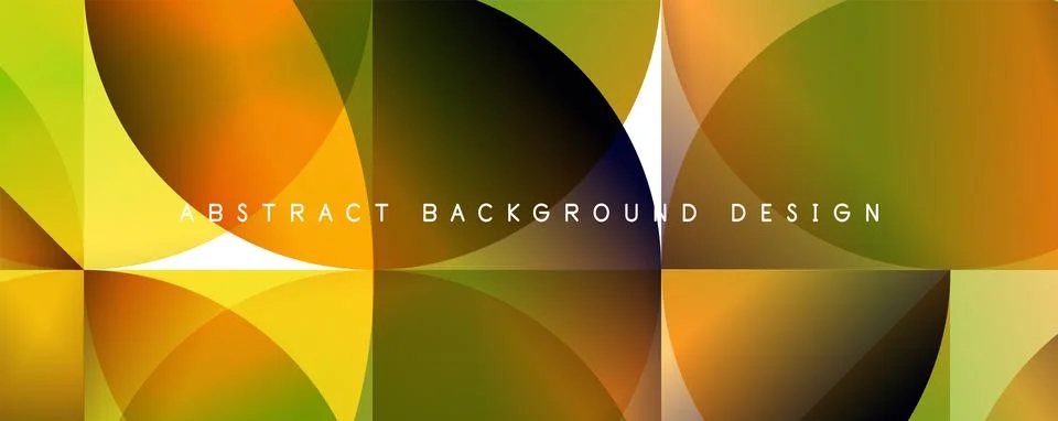 Trendy simple fluid color gradient abstract background with circles and sha.. Illustrazione stock