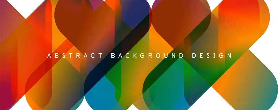 Trendy simple fluid color gradient abstract background with circles and shapes Stock Illustration
