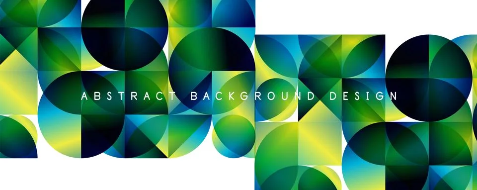 Trendy simple fluid color gradient abstract background with circles and shapes Illustrazione stock