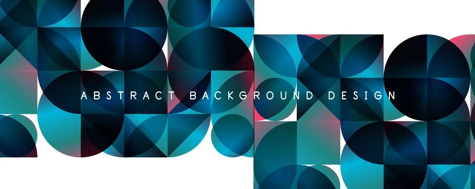 Trendy simple fluid color gradient abstract background with circles and shapes Illustrazione stock