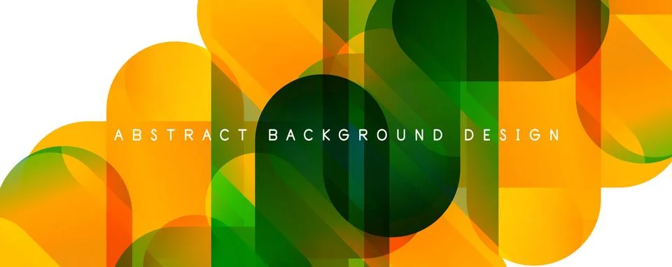 Trendy simple fluid color gradient abstract background with circles and shapes Illustrazione stock
